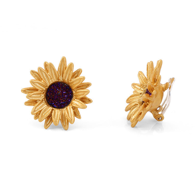 Sunflower Ear Hook Jewelry