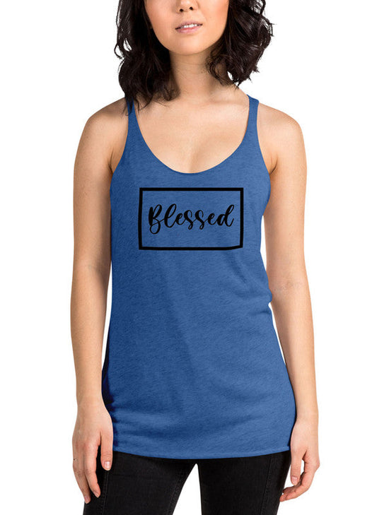 Blessed Graphic Black Women Tank Top