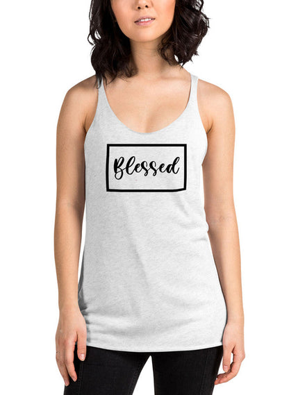 Blessed Graphic Black Women Tank Top