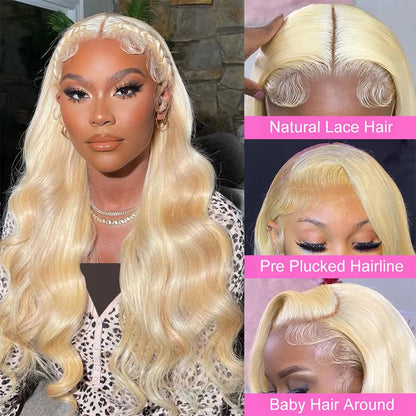 Blonde Lace Front Human Body Wave Wig