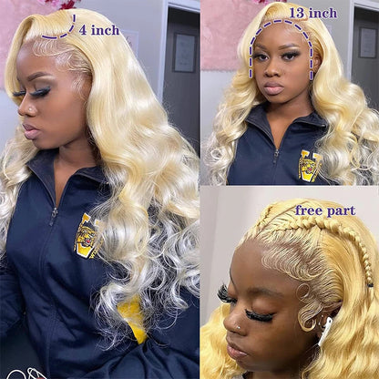 Blonde Lace Front Human Body Wave Wig