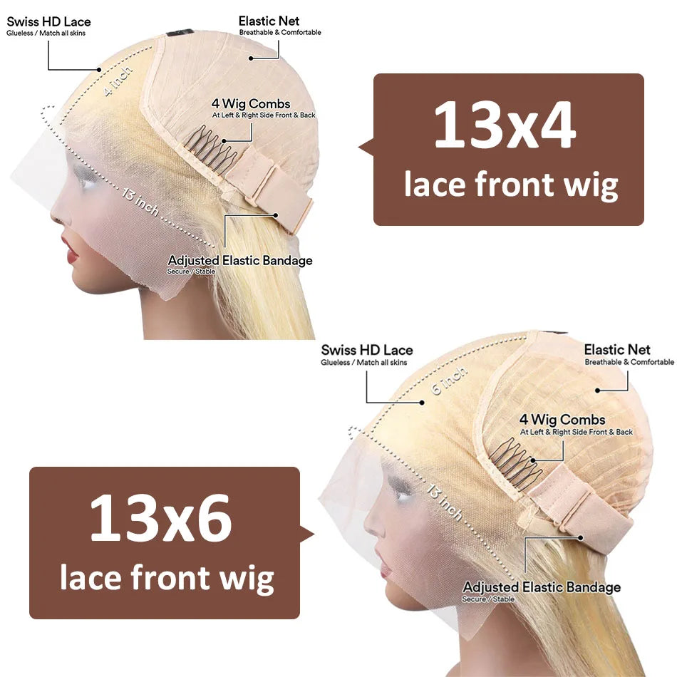 Blonde Lace Front Human Body Wave Wig