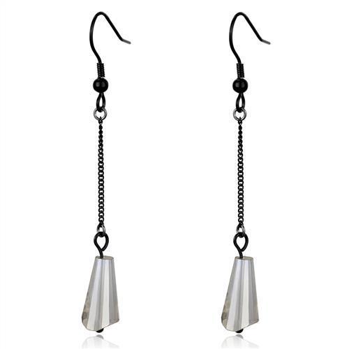 Women Stainless Steel Glass Earrings