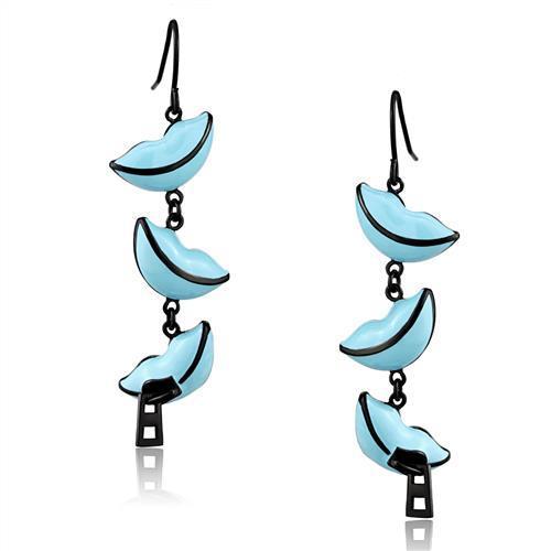 Women Stainless Steel Epoxy Earrings