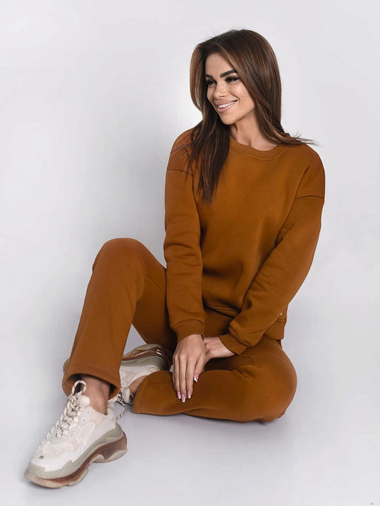 Insulated Tracksuit For Women Sweatshirt And Loose Pants