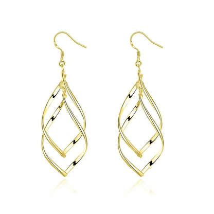 Spiral Twist Drop Earring For Women