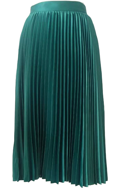Emerald Green Pleated Skirt