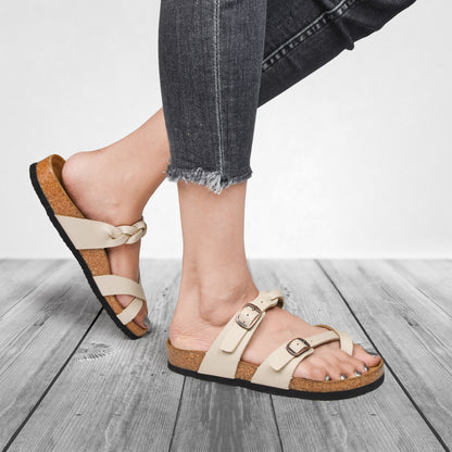 Irenic Women's Soft Strappy Slide Sandals