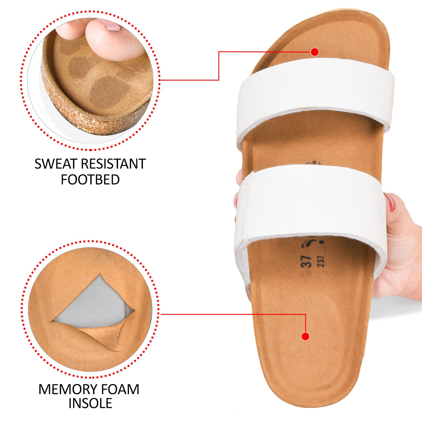 Footbed Women Summer Slide Sandals