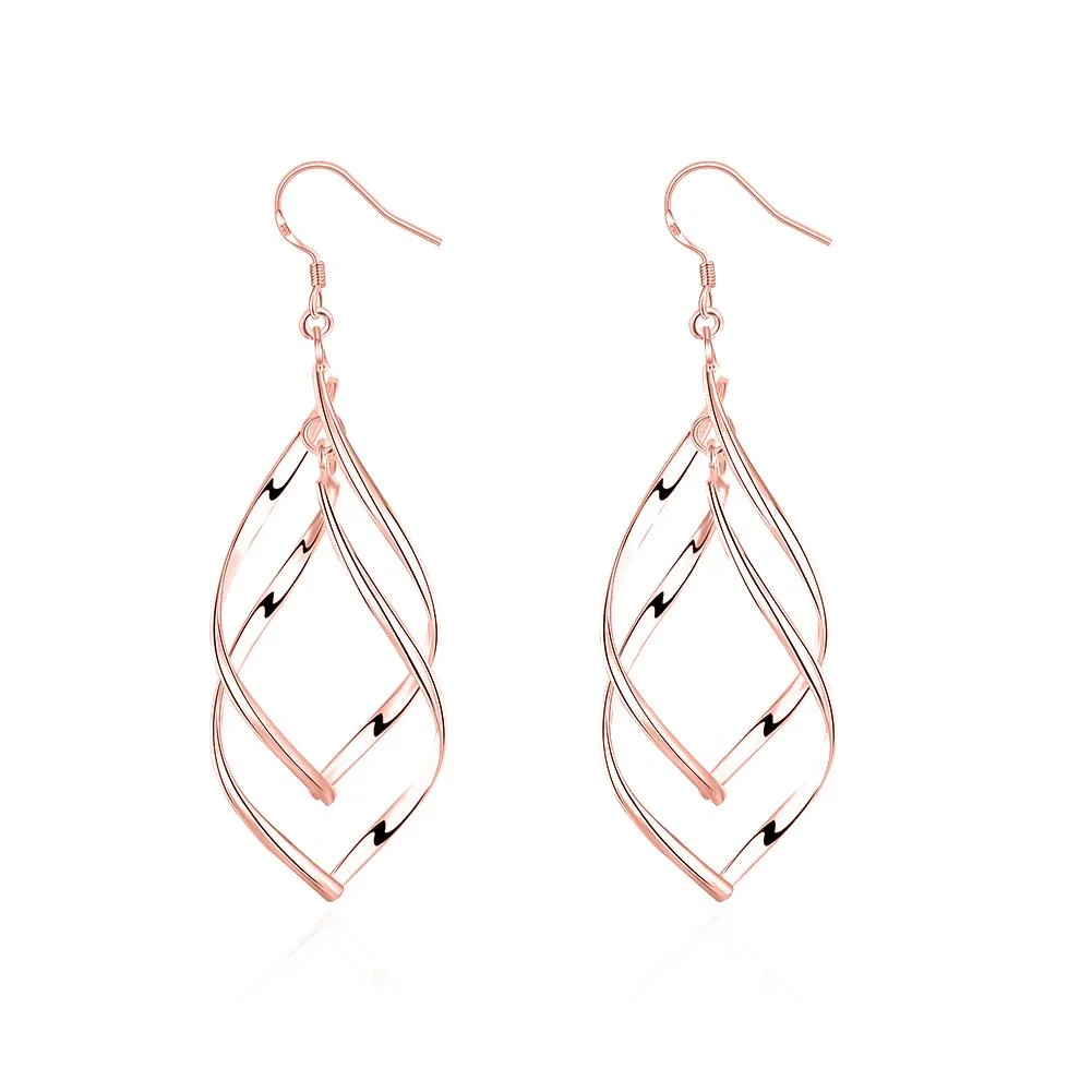 Spiral Twist Drop Earring For Women