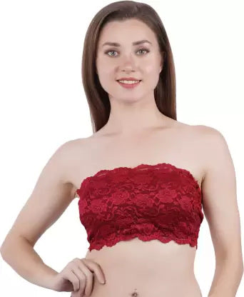 Tube Lightly Padded Bra (Maroon)